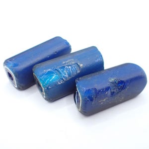 trio large NUEVA CADIZ glass trade beads tribal African trade old CHIPPED estate