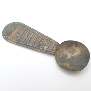 authentic Ashanti gold dust spoon Akan Ghana gold weight African trade metal old