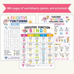 Executive Functioning Workbook & Activities For Kids | ADHD Support | School Counselor Resource | Focusing, Organization, SEL Skills image 3