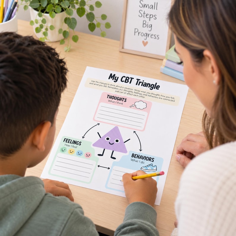 CBT Worksheets for Kids | Cognitive Behavioral Therapy Mini Toolkit ...