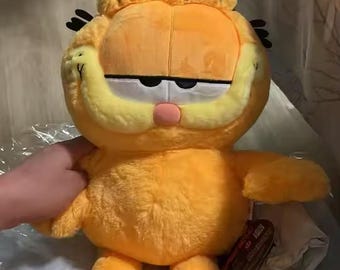 Garfield plyschleksak – Mjukt orange tecknat kattgosedjur, söt lat kattplysch, samlarpresent för barn och kattälskare