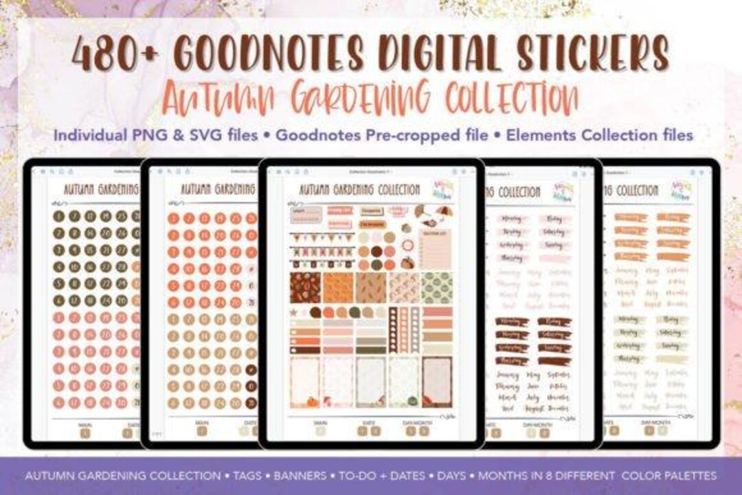 Autumn Digital Planner Stickers Bundle, Goodnotes Fall Stickers, Cozy ...