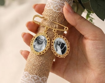 Custom Wedding Photo Charm,Memorial Bridal Bouquet,Groom Memorial Pin,Wedding Memorial Gifts,Memorial Photo Charm,wedding keepsake