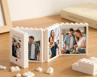 Bloco de fotos dobrável personalizado, mini álbum de fotos para recordar momentos especiais, presente de casamento, presente de Dia dos Pais, presente de aniversário, presente para eternizar memórias em família.