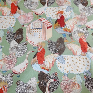 1 Yard Rainbow Roost Sage Background Alexander Henry Fabric 8989D