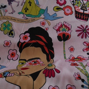 Ya No Estoy Sola/ Pink - Alexander Henry Fabric 1 Yard 8929A