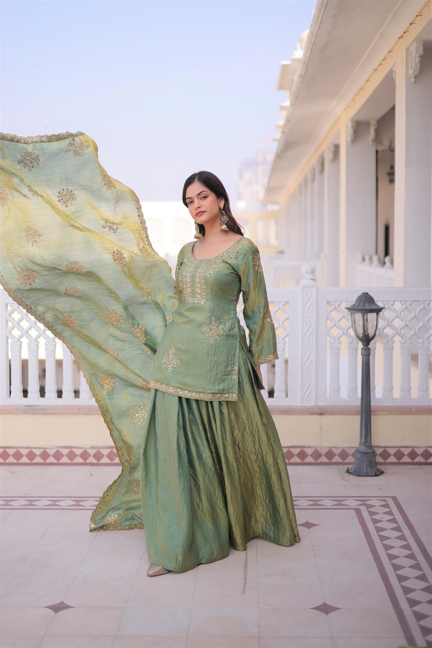 Green Sharara Set - Etsy Green Sharara Set - Etsy