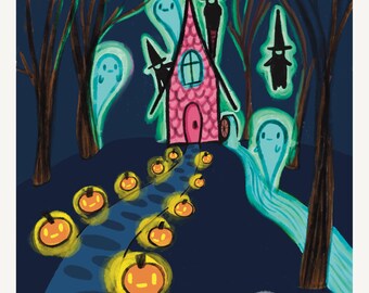 The Witches of Lantern Grove | Cozy Spooky Printable Wall Art