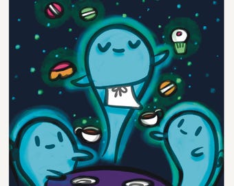 Ghost Server | Cozy Spooky Printable Wall Art