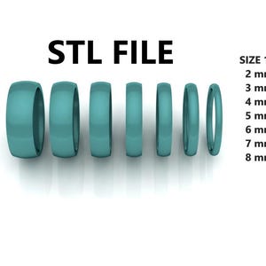 Classic Dome Wedding Band Set STL | 3D Print Jewelry Design CAD Bundle | Plain Ring Models for 3D Printing | Digital Download STL
