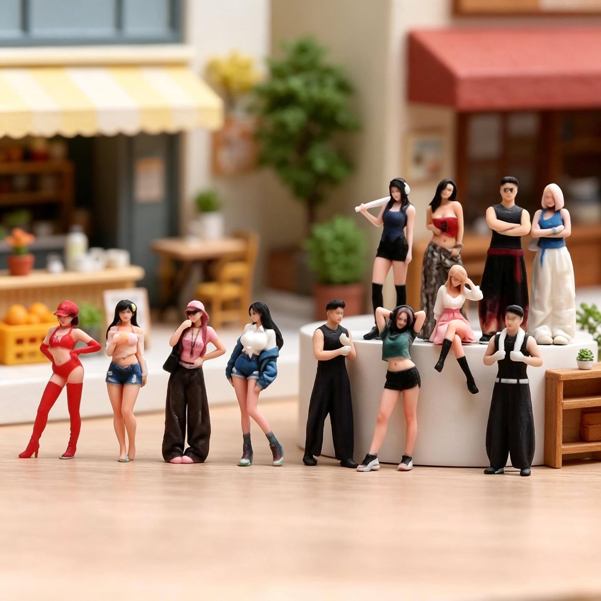 Lot De 50 Figurines Assises échelle 1:32 – Mixte Masculin/féminin, Plastique, 44 Mm, Pour Maquette, Diorama Et Train Miniature