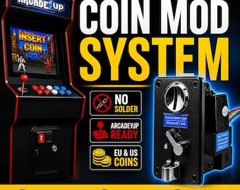 Sistema de modificación de monedas Arcade1Up / Guía de configuración sin soldadura (monedas de la UE/EE. UU.)