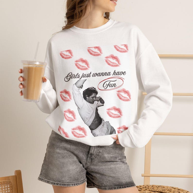 Girls Just Wanna Have Fun 'Off Campus' inspired graphic Sweatshirt
