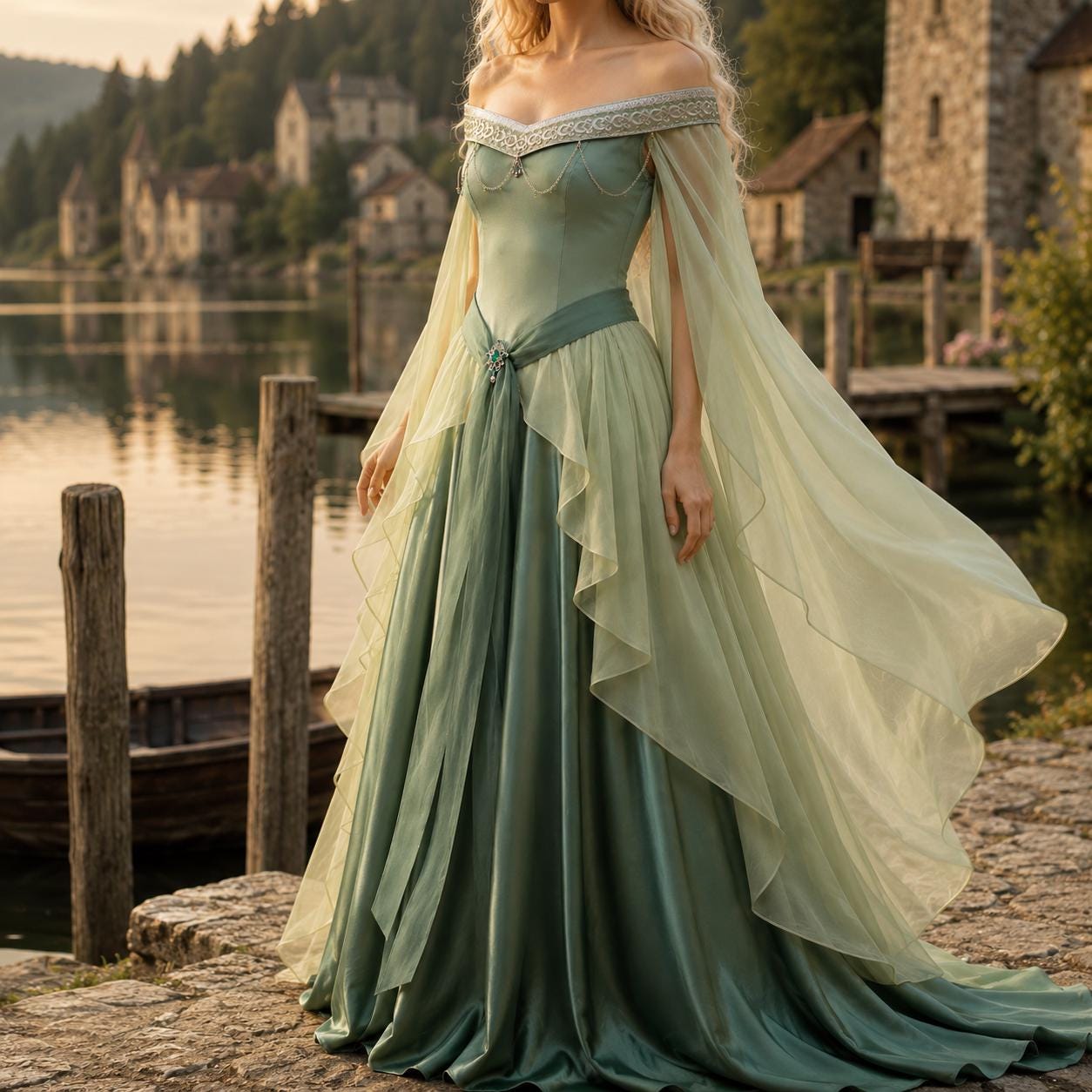 Green Elf Gown - Etsy Green Elf Gown - Etsy