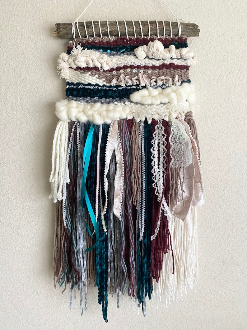 VictorianVintage Inspired Woven Wall Hanging