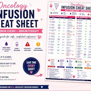 Onkologie Infusion Spickzettel für Krankenschwestern | Pflegeanleitung Chemo-Immuntherapie (PDF Download)