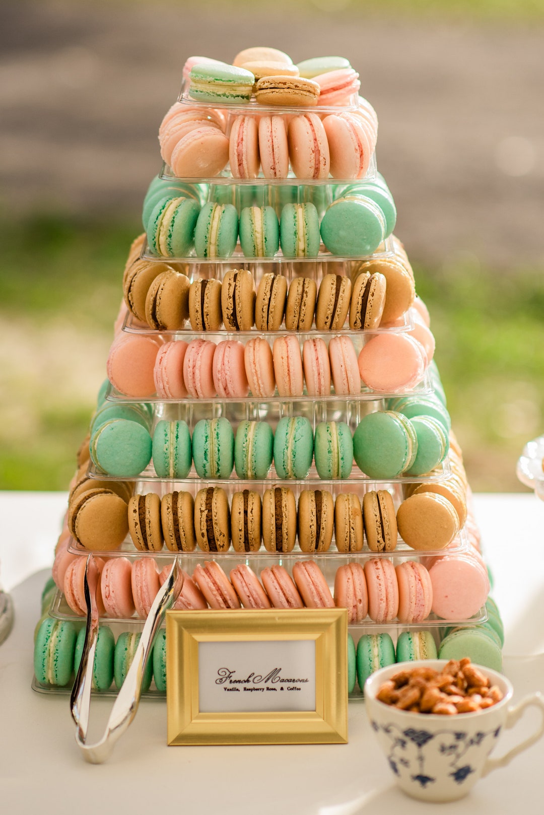 5 Small Gold Frames for Wedding Buffet Dessert or Bar 3x2 Inch Tiny