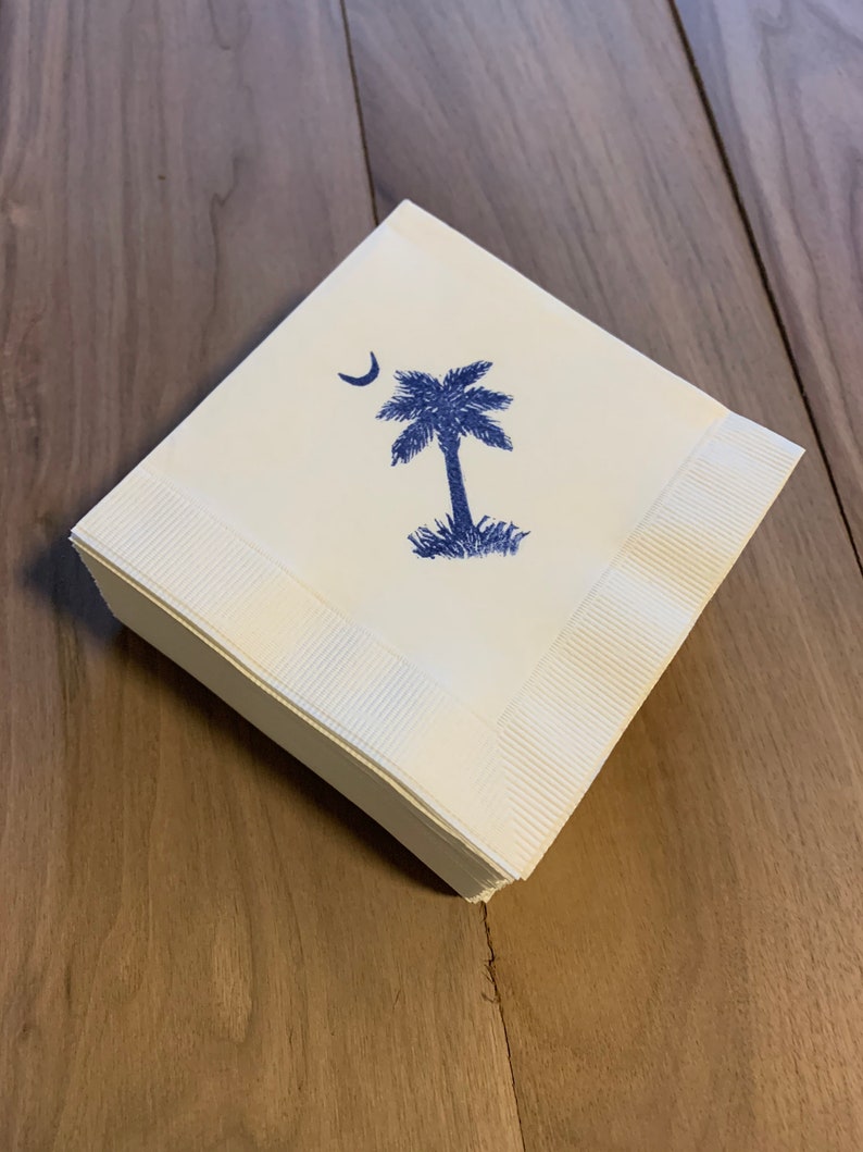 CharlestonCharms Palmetto Moon Cocktail Napkins - Thumbnail 5