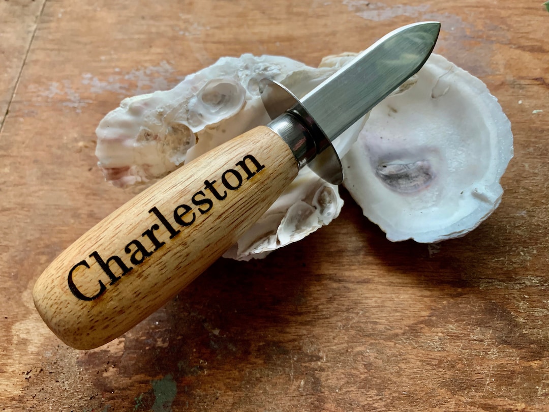 Charleston Oyster Knife Souvenir Wooden Handle Shucker Custom Location Destination Wedding Favor