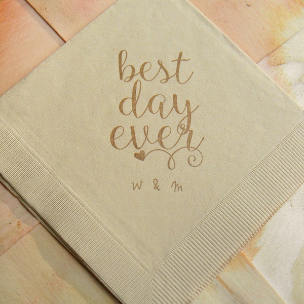 Best Day Ever Napkins Personalized Etsy