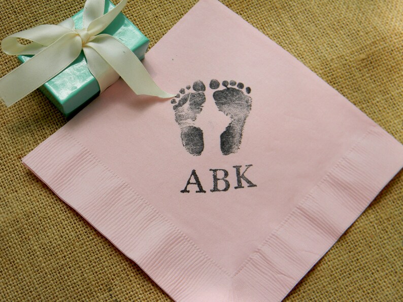 Baby Shower Footprints and Hand Prints Light Pink ...