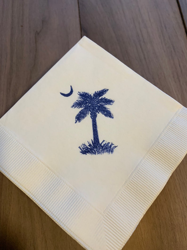CharlestonCharms Palmetto Moon Cocktail Napkins - Thumbnail 2