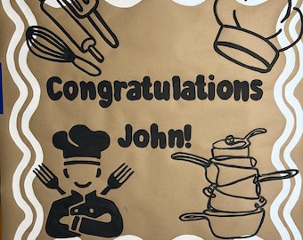 Custom graduation handpainted banner