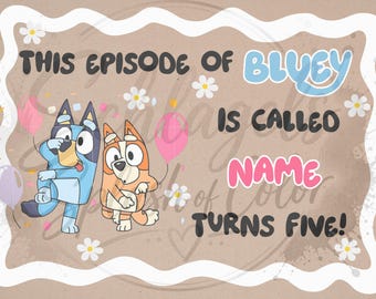 Custom Hand-painted bluey banner!