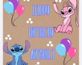 Custom hand painted “stitch” banner!