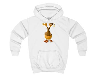 Funny Two-Headed Furry Creature Winter Cartoon Design Hoodie, Gift, Aesthetic Gift, Cute Gift, Kids Hoodie