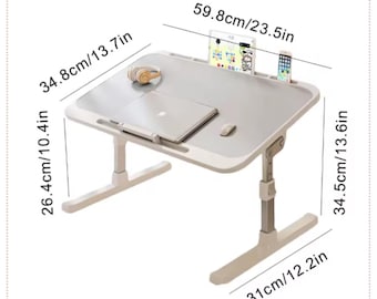 Adjustable Wooden Laptop Desk: Foldable Bed Tray Table for Home Office Study Travel