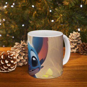 Stitch Coffee Mug | Cute Disney Inspired Mug | Kawaii Cartoon Ceramic Cup | 11oz 15oz Gift afbeelding 15