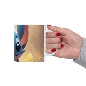 Stitch Coffee Mug | Cute Disney Inspired Mug | Kawaii Cartoon Ceramic Cup | 11oz 15oz Gift afbeelding 17