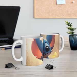 Stitch Coffee Mug | Cute Disney Inspired Mug | Kawaii Cartoon Ceramic Cup | 11oz 15oz Gift afbeelding 11