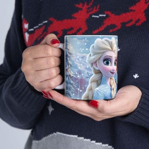 Frozen Character Mug | Elsa Anna Olaf Coffee Mug | Cute Winter Cartoon Cup | 11oz 15oz Ceramic Mug | Gift for Frozen Fans image 17