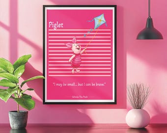 Knorretjeposter | Schattige cartoonkunst aan de muur | Kinderkamerdecoratie | Kwekerijprint | Inspirerende citaatkunst