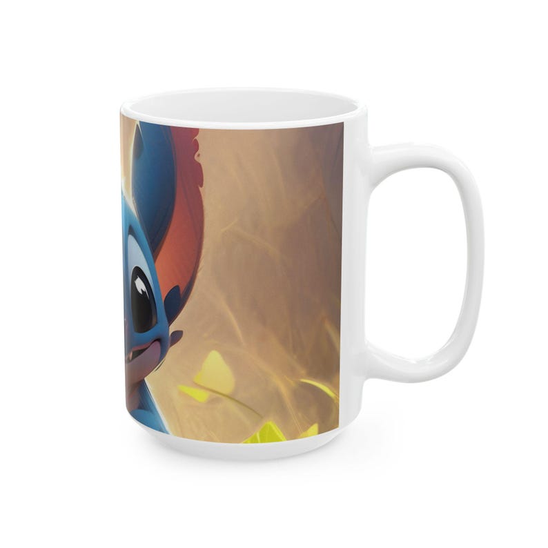 Stitch Coffee Mug | Cute Disney Inspired Mug | Kawaii Cartoon Ceramic Cup | 11oz 15oz Gift afbeelding 8