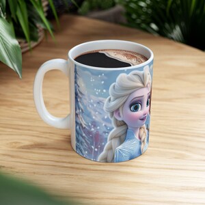 Frozen Character Mug | Elsa Anna Olaf Coffee Mug | Cute Winter Cartoon Cup | 11oz 15oz Ceramic Mug | Gift for Frozen Fans image 14