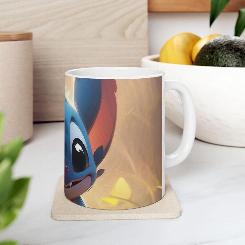 Stitch Coffee Mug | Cute Disney Inspired Mug | Kawaii Cartoon Ceramic Cup | 11oz 15oz Gift afbeelding 13