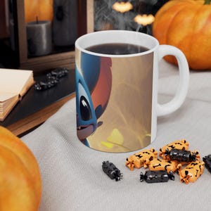 Stitch Coffee Mug | Cute Disney Inspired Mug | Kawaii Cartoon Ceramic Cup | 11oz 15oz Gift afbeelding 12