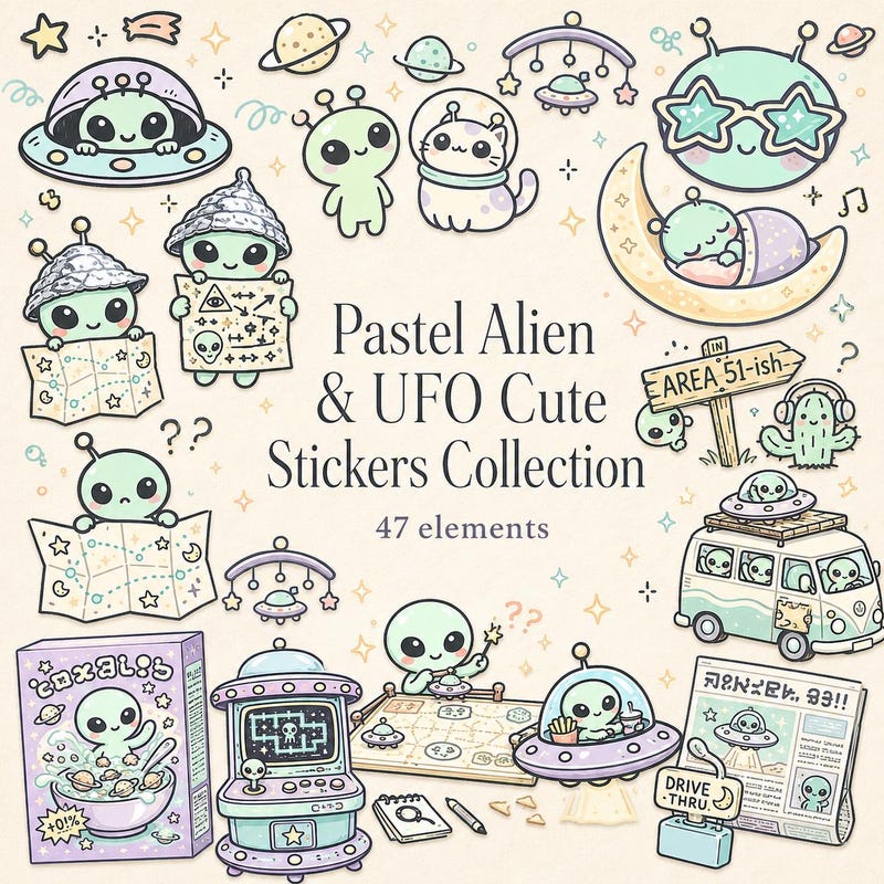 Pastel Alien - Etsy