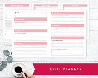 Goal Planner Printable Life Goal Planner Goal Worksheet Productivity Planner Goal Digger Goal Tracker Quarterly Goals Letter Size