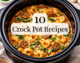 Crock Pot Recept Slowcooker Diner Idee Eenvoudig Maaltijdplan Afdrukbaar Kookboekcollectie Digitale Download Pdf-bestand Beginnersvriendelijk gezin