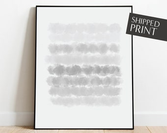 Grijze aquarelprint, minimalistische aquarelkunstprint, aquarelmuurdecor, grijze muurkunst, grijs decor, minimalismeprint