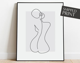 Black and White Abstract Line Art,  Woman Line Art, Abstract Print, Feminine Line Drawing, Silhouette Drawing, Modern Abstract