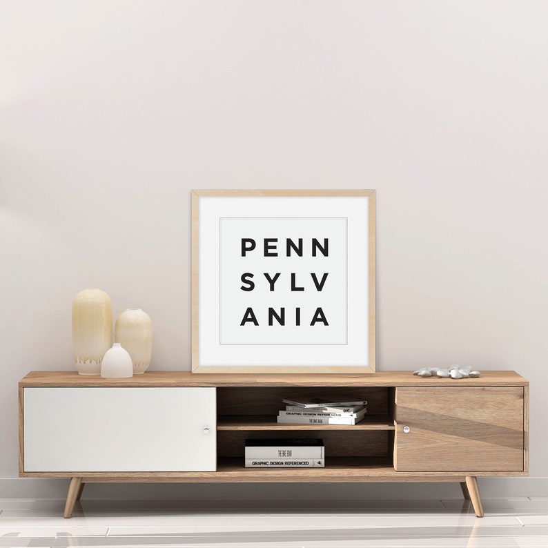 Philadelphia Art Pennsylvania Wall Decor PA Poster Pennsylvania Wall Art Pennsylvania Print Pennsylvania Art Pennsylvania Poster