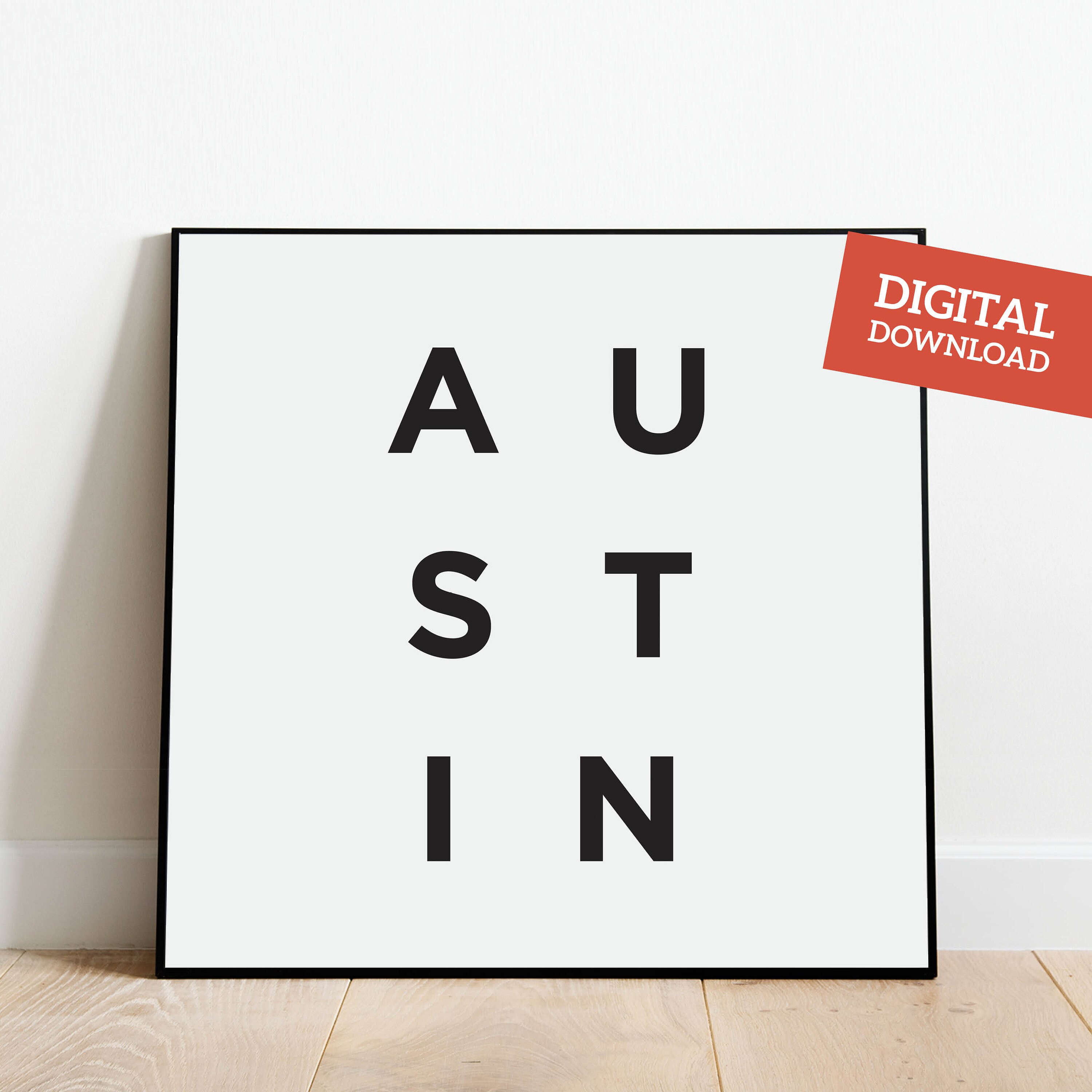 Austin Wall Art Austin Print Austin Texas Poster Digital | Etsy