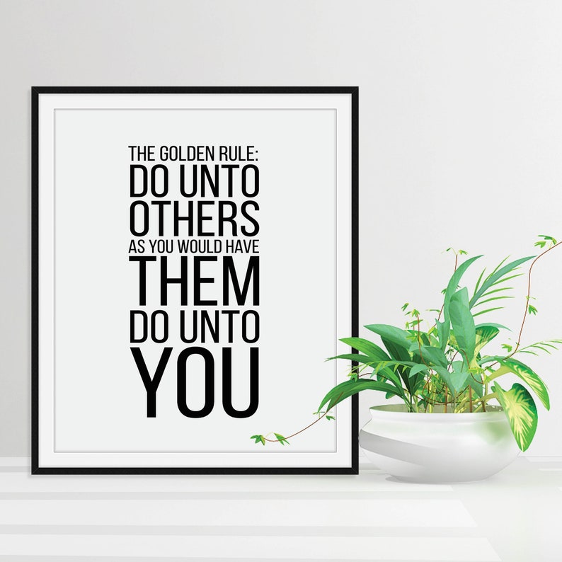 Do Unto Others Golden Rule Poster Golden Rule Wall Art Etsy