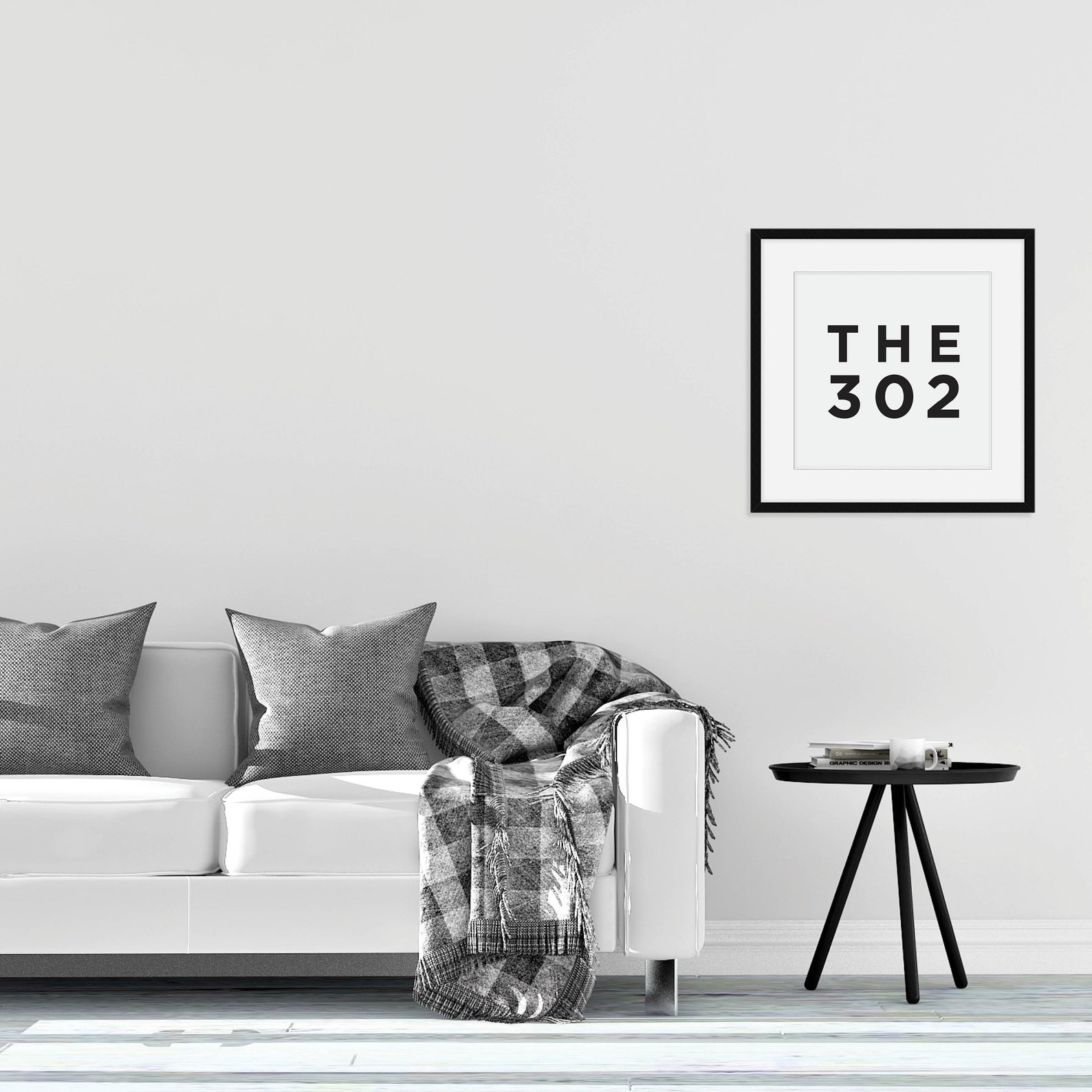 THE 302 Delaware Area Code Poster Area Code Print Black and | Etsy