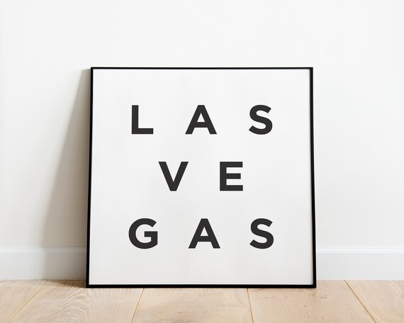 Las Vegas Wall Decor Las Vegas Poster Nevada Wall Decor Etsy